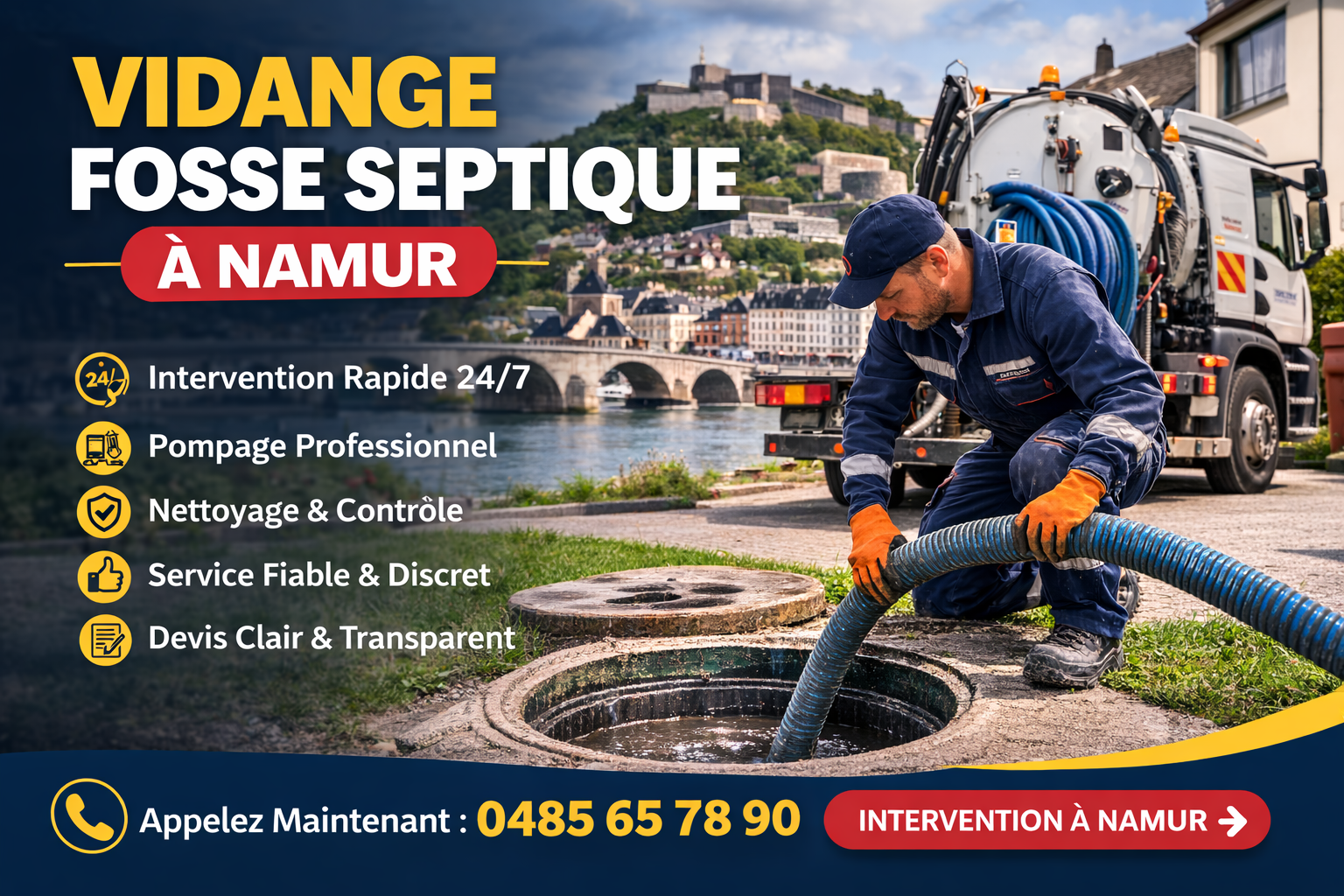 vidange fosse septique namur